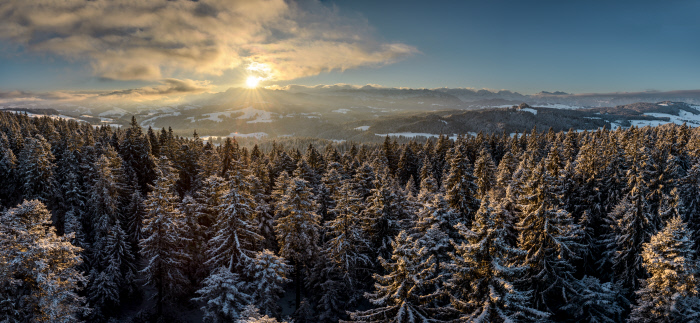Switzerland Winter: Roethenbach, Panorama